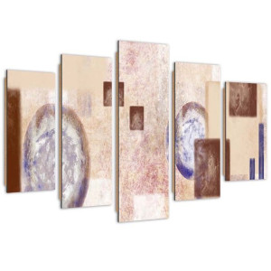 Deco Panel, Dyskretna abstrakcja, 5-częściowy - 200x100