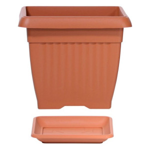Doniczka kwadratowa Terra DKWT30 + podstawka 13,8l