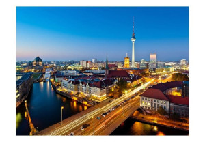 Fototapeta - Berlin view from Fischerinsel (night) [Rozmiar: 400X309]