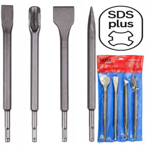 Dłuta Do Betonu Sds+ Plus Zestaw 4 X Dłuto Silver