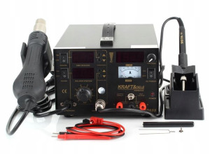 Stacja lutownicza Spawarka Zasilacz hot air 5w1