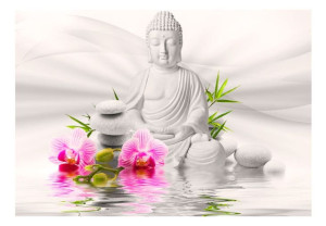Fototapeta - Budda i orchidee [Rozmiar: 400X280]