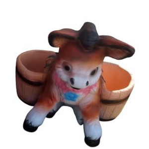 osiołek z doniczkami urocza figurka ogrodowa 44cm