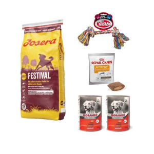 Pakiet Josera Festival Łosoś 15 kg + 4 GRATISY! Karma Mokra Morando, Przysm