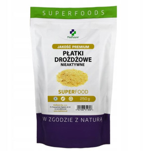 Płatki drożdżowe drożdże nieaktywne 250 g Naturalne