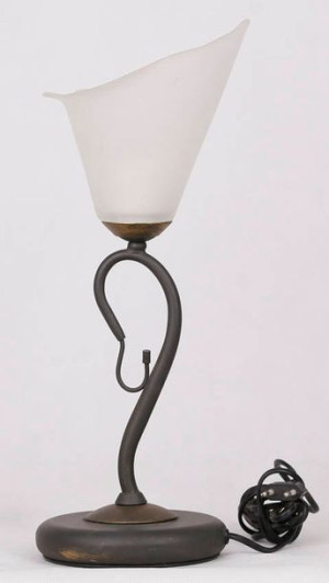 Lampka stołowa brązowa/biała Listek 41-35540