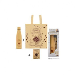 Zestaw Harry Potter Mapa Huncwotów: torba na zakupy, butelka 500 ml, magnes