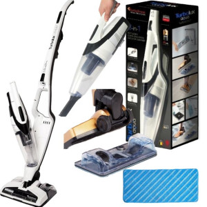 Odkurzacz Pionowy Mop Myjący Turbotronic Power Aqua 3W1 Bezprzewodowy Biały