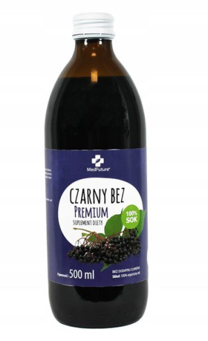 Sok z czarnego bzu100% organiczny Bez cukrów 500ml