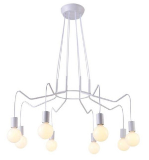 Lampa wisząca sufitowa biała matowa oprawa 8x40W Basso Candellux 38-71040