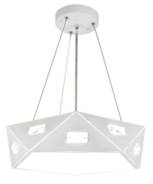 Lampa wisząca biała pięciokątna regulowana LED 24W Nemezis Candellux 31-648
