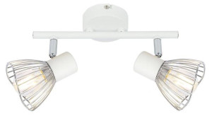 Lampa ścienna listwa 2X40W E14 biały chrom FLY 92-61966
