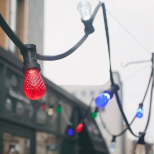 Girlanda świetlna zewnętrzna 5m rozstaw 1m 5x10W czarny przewód Candellux 2