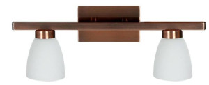 Lampa sufitowa Candellux 92-26897 Dakota listwa 2X40W G9 miedziana biały kl
