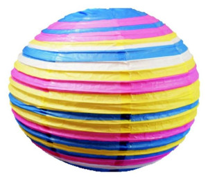 Abażur papierowy różowo-niebieski kula 40cm Kokon Candellux 70-16440
