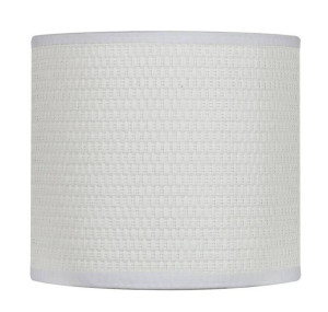 Abażur biały okrągły tkanina/PCV E14 do lamp Estera Candellux 71-16645