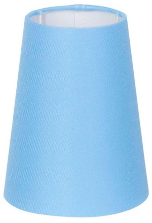 Abażur niebieski stożek 15x12cm E14 tkanina/PCV Cone Candellux 77-10490