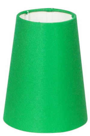 Abażur zielony stożek 15x12,5cm E14 tkanina/PCV Cone Candellux 77-10605