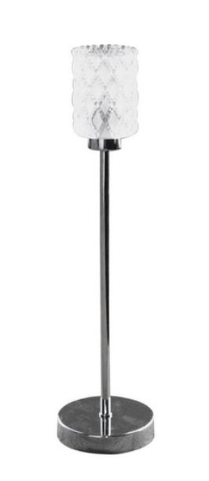 Lampka stołowa chrom stal/szkło Berta 41-35045
