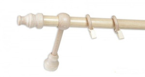 KARNISZ DREWNIANY 28 mm pojedynczy sosna 130 cm