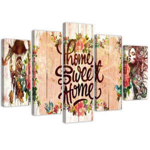 OBRAZ DRUKOWANY Napis Home Sweet Home 150x100