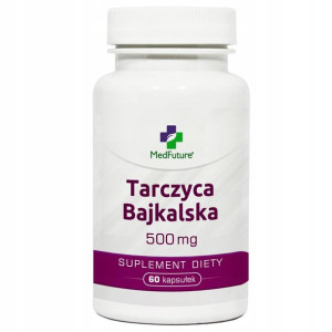 Tarczyca bajkalska bajkalina Działa antywirusowo 500mg 60 kapsułek