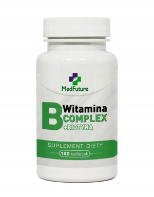 Witamina B Complex B1 B2 B3 B5 B6 B12 Biotyna 120 Tabletek