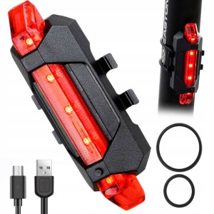 Lampka Rowerowa Tylna Led Usb Lampa Światło Na Tył
