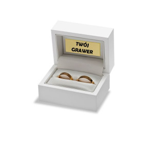 ekskluzywne pudełko na obrączki blaszka grawer