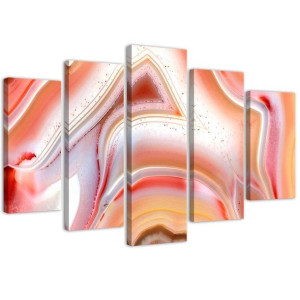 OBRAZY 5 części Pastelowa Abstrakcja 200x100