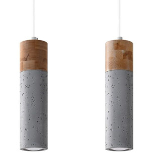 Lampa wisząca ZANE 2 szara, GU10