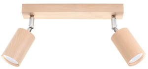 Plafon BERG 2 naturalne drewno, GU10