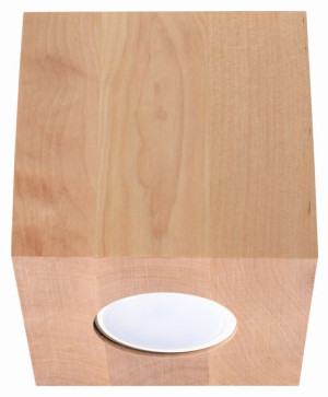 Plafon QUAD naturalne drewno, GU10
