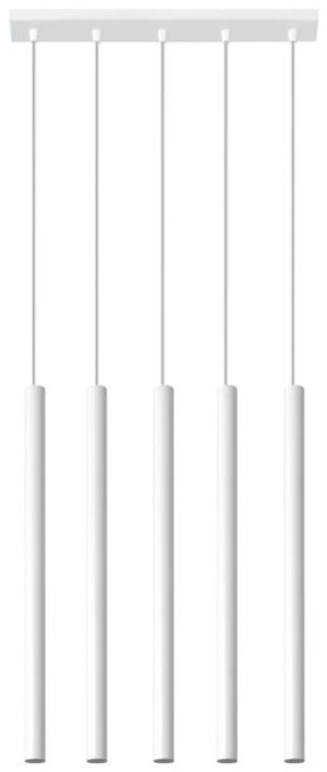 Lampa wisząca PASTELO 5 biała, G9