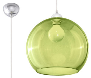 Lampa wisząca BALL zielona, E27