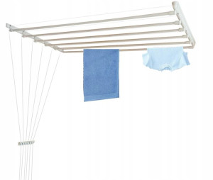 Suszarka Sufitowa Łazienkowa Stal 6 Prętów- 190 Cm