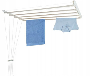 Suszarka Sufitowa Łazienkowa Stal 5 Prętów- 120 Cm