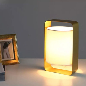 Lampka Nocna Biurkowa Stołowa Złota E27