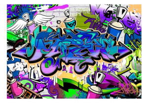 Fototapeta - Graffiti: fioletowy motyw [Rozmiar: 400X280]