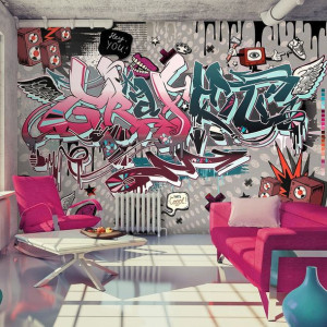 Fototapeta - Graffiti: hej Ty! [Rozmiar: 400X280]