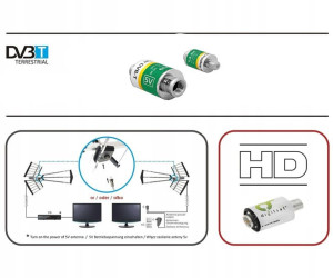 Antenowy wzmacniacz liniowy do DVB-T 20 dB 5V