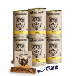 Pakiet Paka Zwierzaka Mokra Karma Dla Psa Królik I Dzik Z Dynią 6 x 400 g +