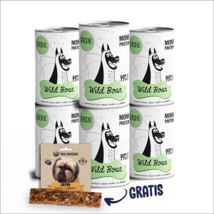 Pakiet Paka Zwierzaka Pepe Monoproteinowa Karma Dla Psa Dziczyzna 6 x 400 g