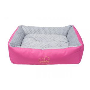 Amiplay Legowisko Sofa Babydoll Dla Psa Rozmiar S Jasnoszare Z Różowym