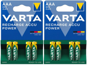 8x Akumulatorki Baterie Varta R3 Aaa 800mah