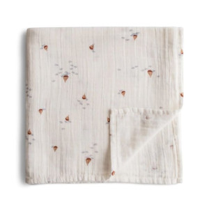 Otulacz kocyk letni 120x120 100% Cotton Boats Mushie