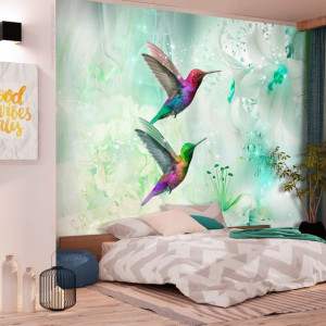 Fototapeta - Kolorowe kolibry (zielony) [Rozmiar: 400X280]