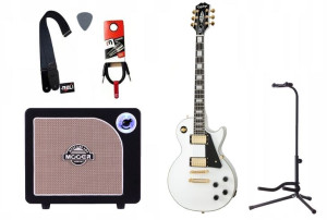 Gitara Elektryczna + Wzmacniacz 15w Kabel Zestaw