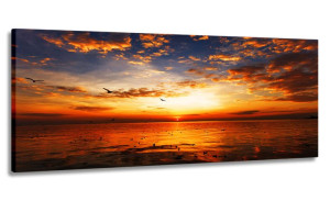 Obraz Panorama Zachód Słońca 100x40 Na Płótnie