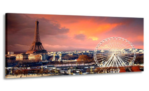 Obraz Panorama Paryż Francja 100x40 Na Płótnie